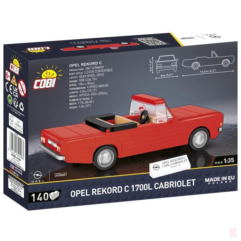 Cobi 24599 Opel Rekord C 1700L Cabriolet