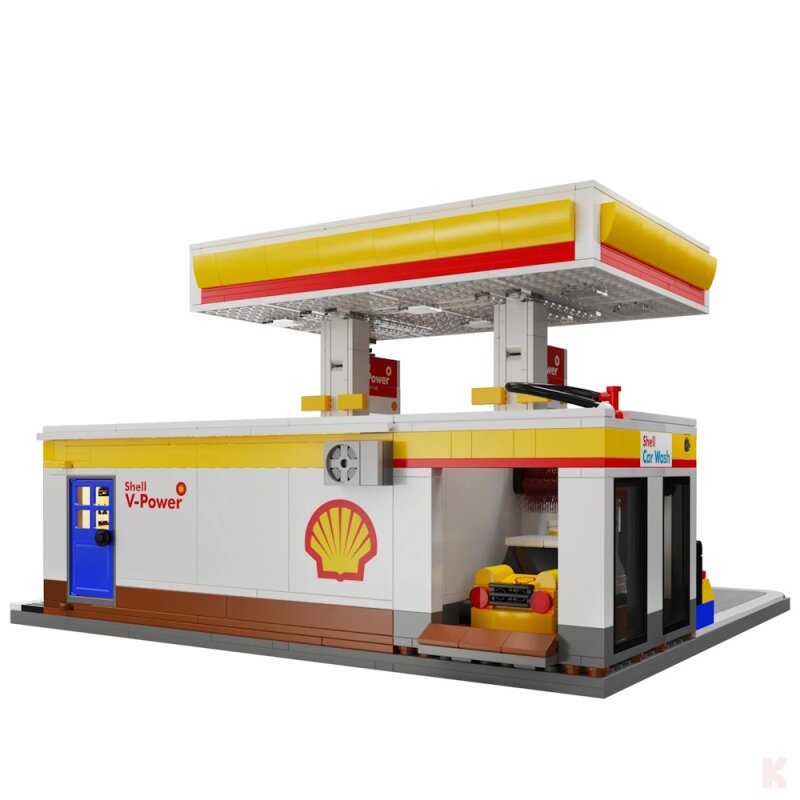CaDA C66026W Shell Tankstelle