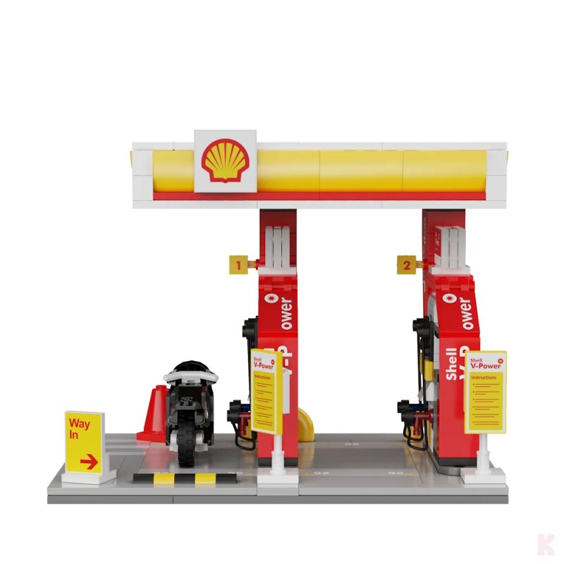 CaDA C66028W Shell Tankstelle