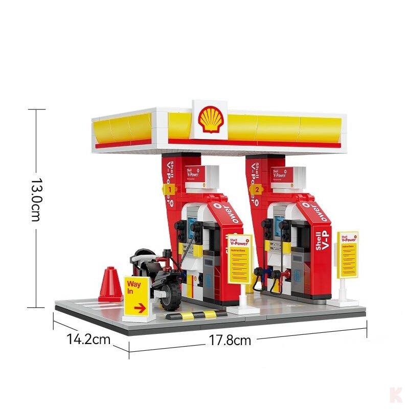 CaDA C66028W Shell Tankstelle