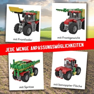 MunichBricks Schl&uuml;ter EuroTrac mit Spritze und Frontlader