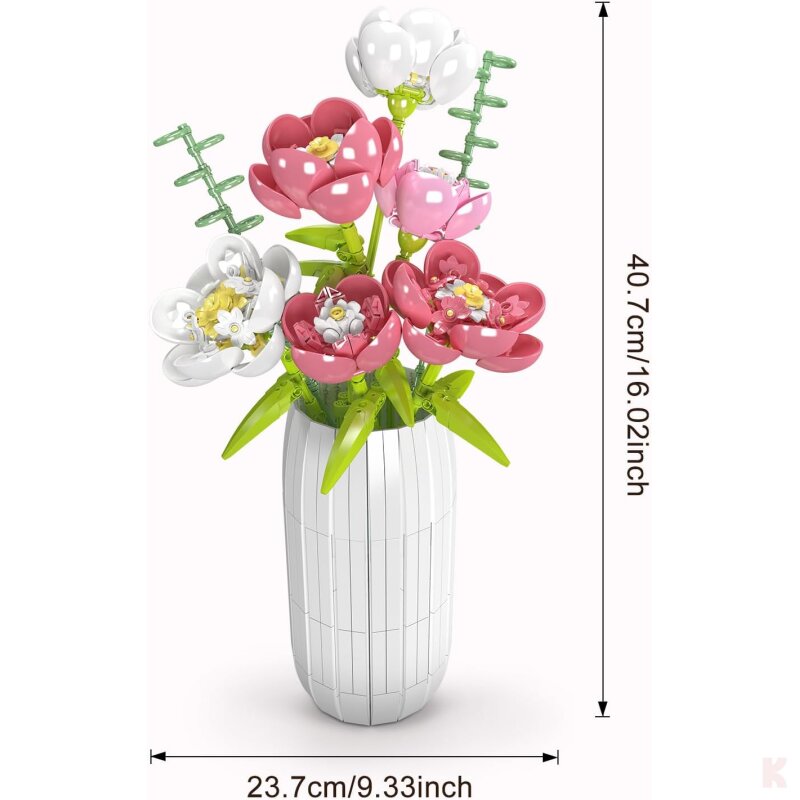 Mould King 10059 Pfingstrosen in der Vase