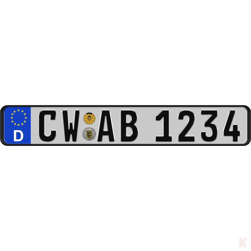 Klemos Wunsch Kennzeichen 1x6