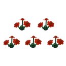 Klemos KL-50113 Klemmbaustein Blumen rot (5 Stück)