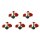 Klemos KL-50113 Klemmbaustein Blumen rot (5 Stück)