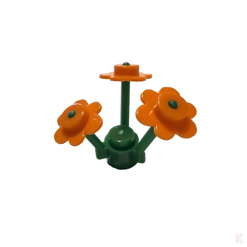 Klemos KL-50114 Klemmbaustein Blumen orange (5 Stück)