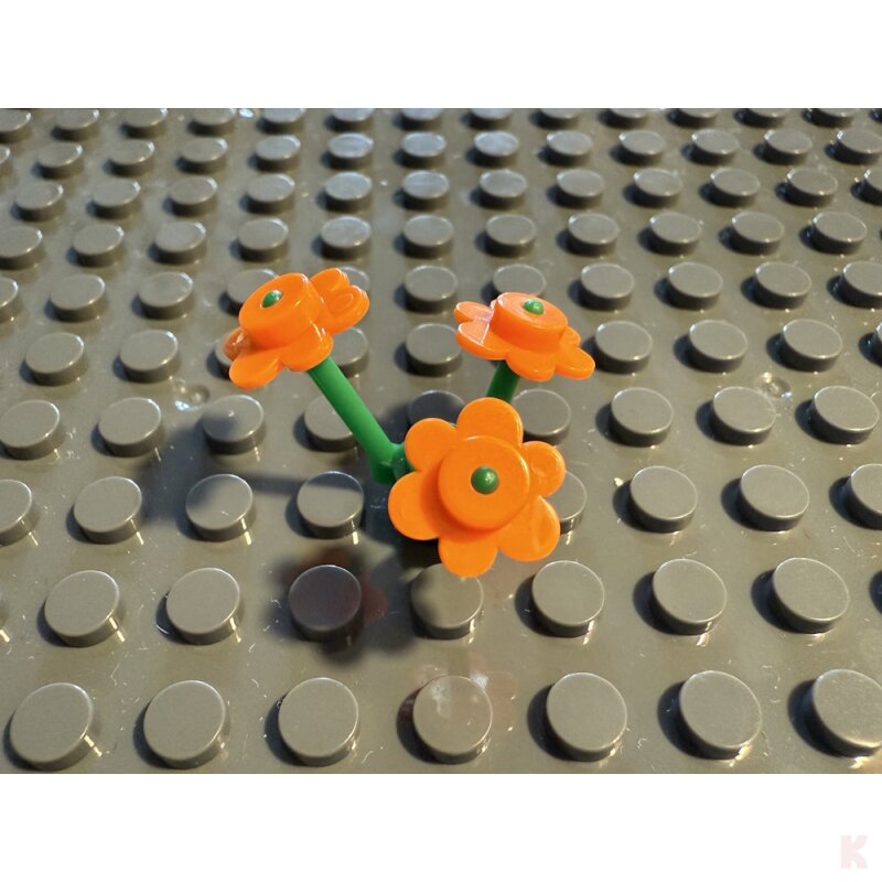 Klemos KL-50114 Klemmbaustein Blumen orange (5 Stück)