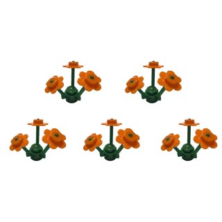 Klemos KL-50114 Klemmbaustein Blumen orange (5 St&uuml;ck)