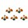Klemos KL-50114 Klemmbaustein Blumen orange (5 Stück)