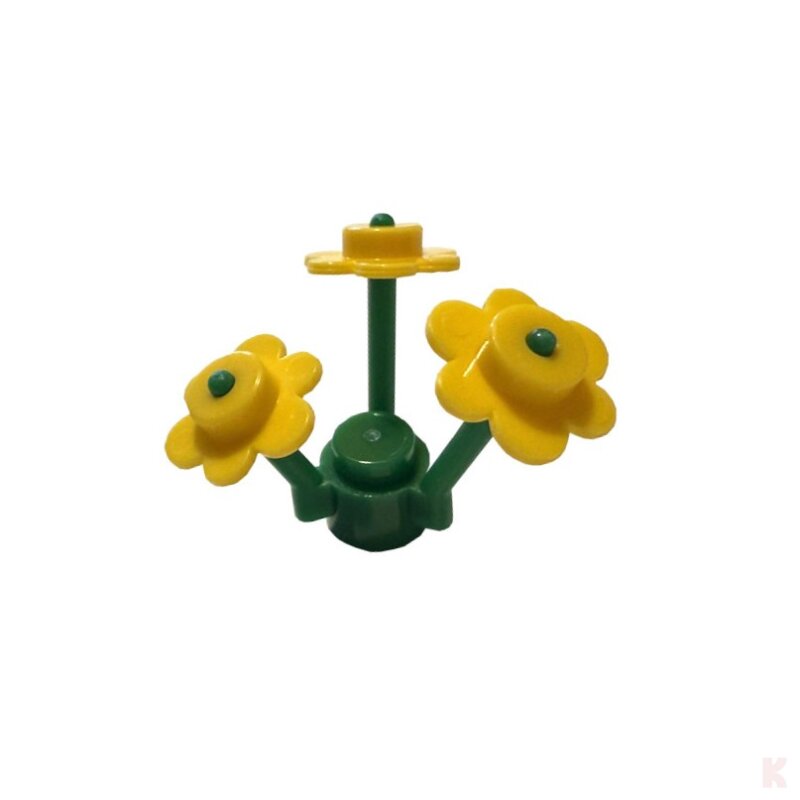 Klemos KL-50115 Klemmbaustein Blumen gelb (5 Stück)