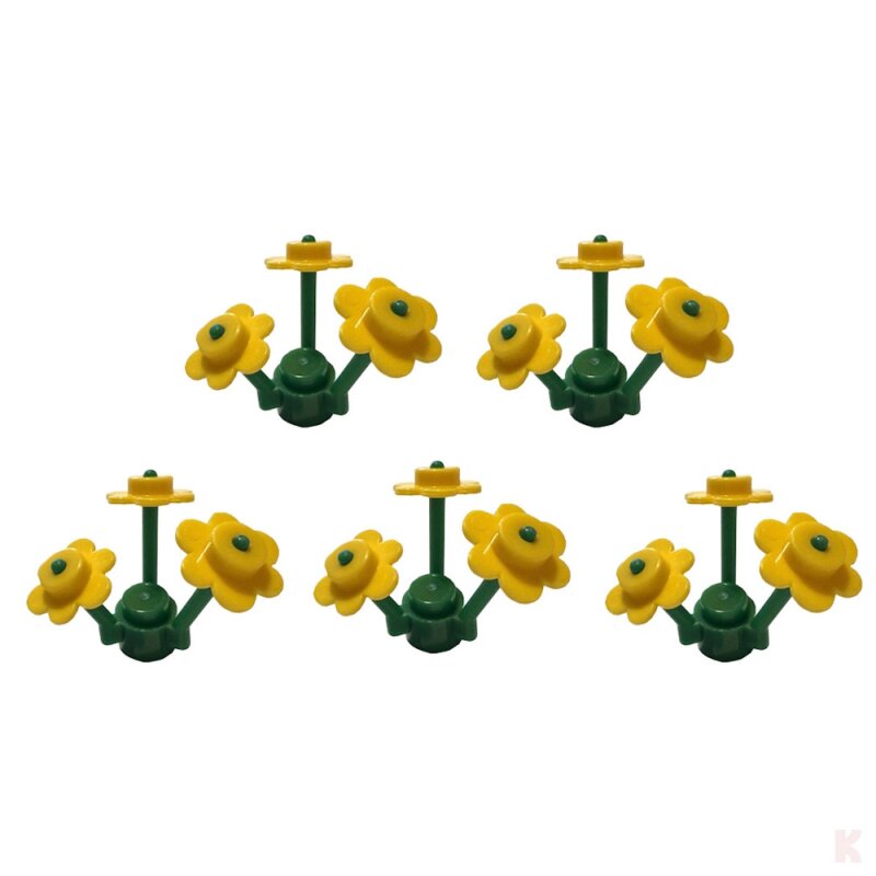 Klemos KL-50115 Klemmbaustein Blumen gelb (5 Stück)
