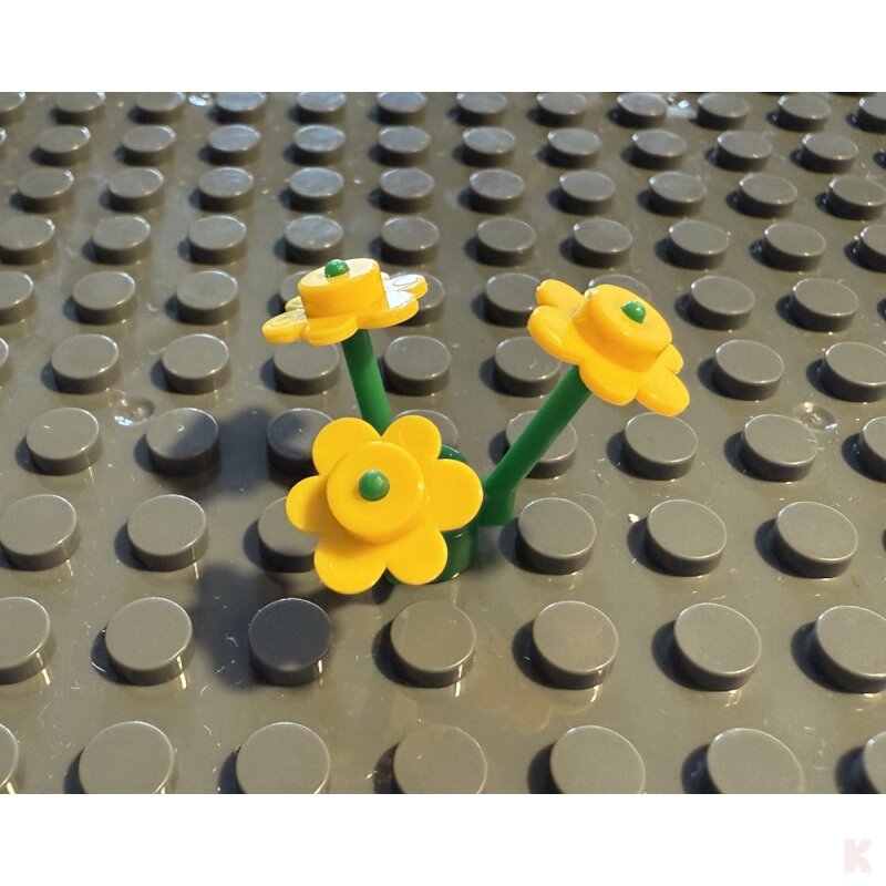 Klemos KL-50115 Klemmbaustein Blumen gelb (5 Stück)