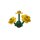 Klemos KL-50115 Klemmbaustein Blumen gelb (5 Stück)