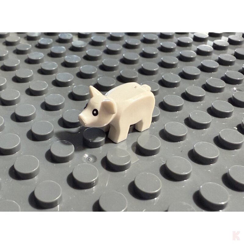 Klemos KL-40158 Klemmbaustein Ferkel Schwein weiß