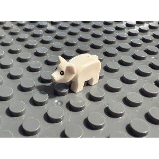 Klemos KL-40158 Klemmbaustein Ferkel Schwein wei&szlig;