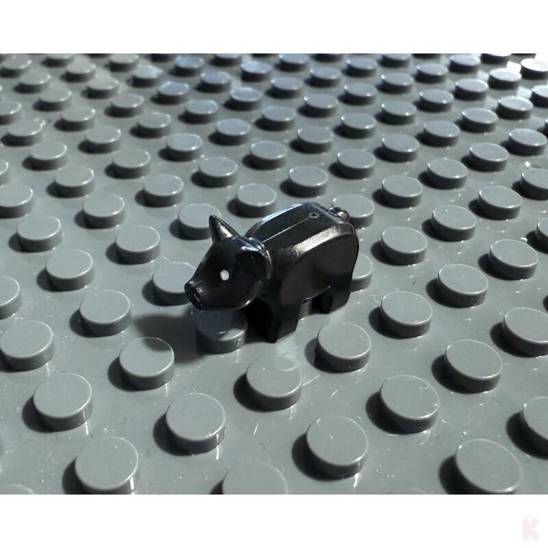 Klemos KL-40159 Klemmbaustein Ferkel Schwein schwarz