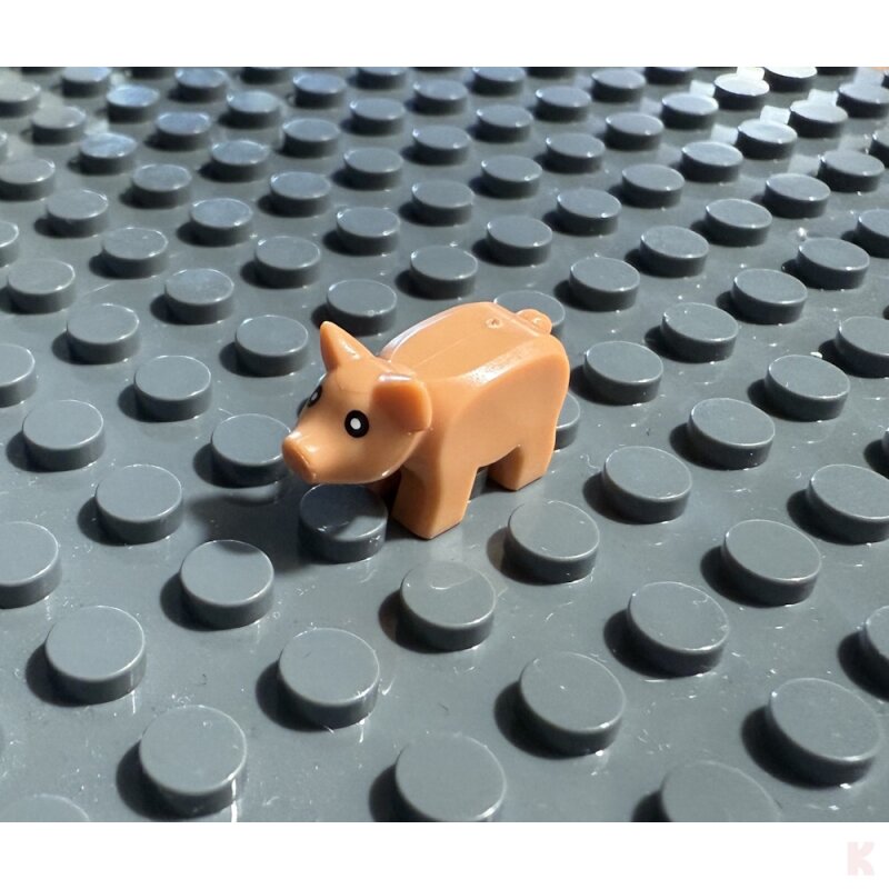 Klemos KL-40161 Klemmbaustein Ferkel Schwein hellbraun