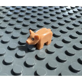 Klemos KL-40161 Klemmbaustein Ferkel Schwein hellbraun