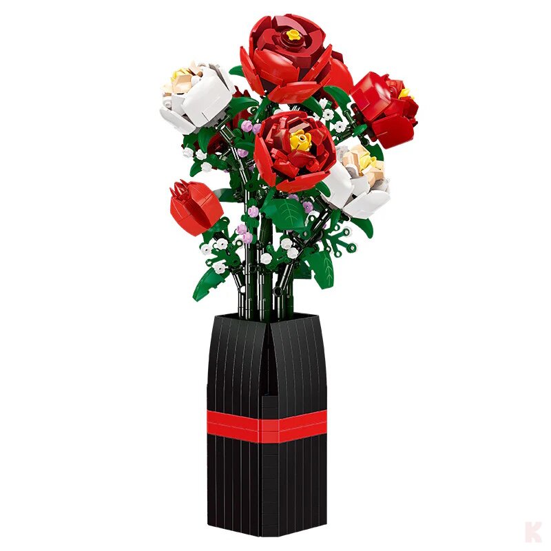 Jie Star JJ9212 Rosen im Topf Klemmbaustein