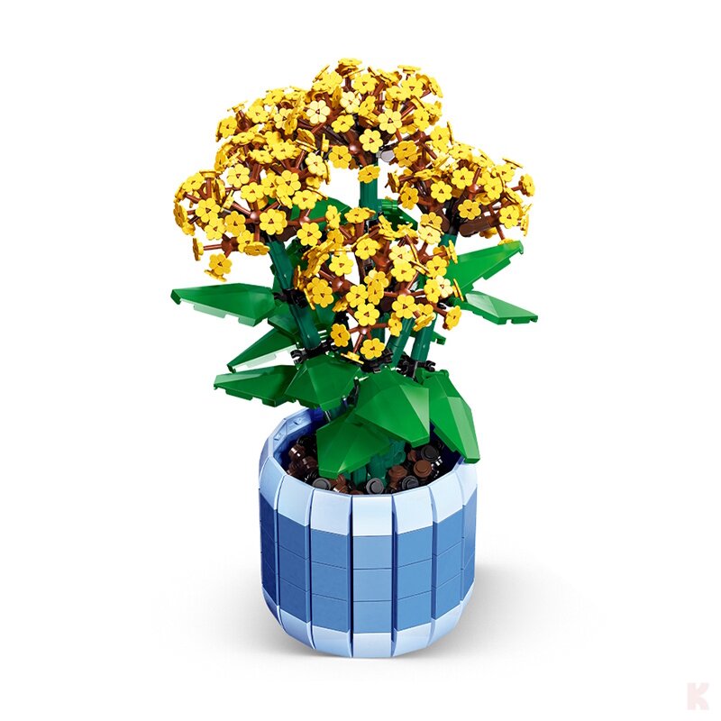 Jie Star 92364 Narzissenblumen mit Vase Klemmbaustein