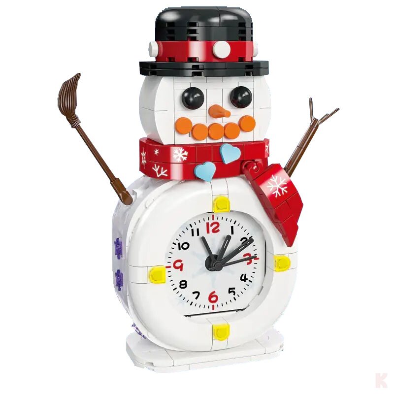 Jie Star JJ9189 Schneemann mit Uhr Klemmbaustein