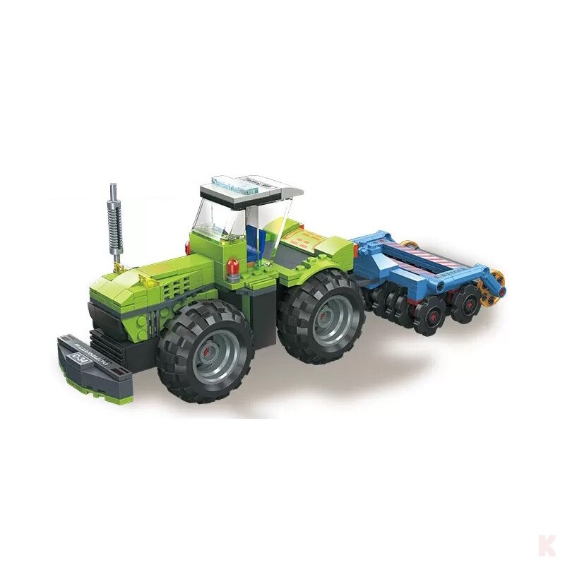 Jie Star 59229 Traktor mit Egge Klemmbaustein