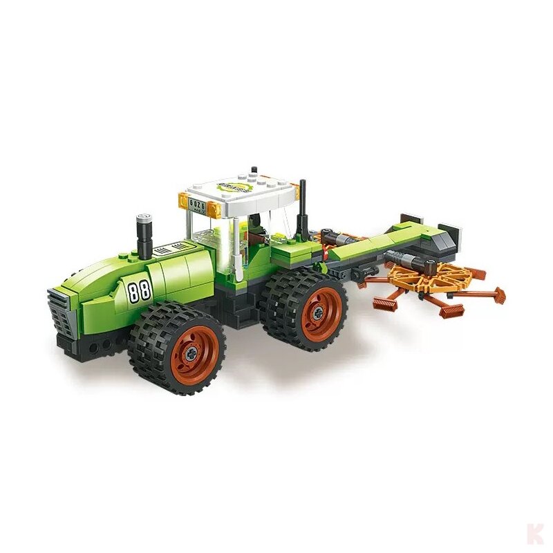 Jie Star 59226 Traktor mit Graswender Klemmbaustein