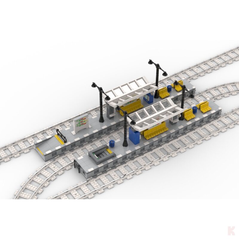 ST-99014 Eisenbahn Moderner Modularer Bahnsteig