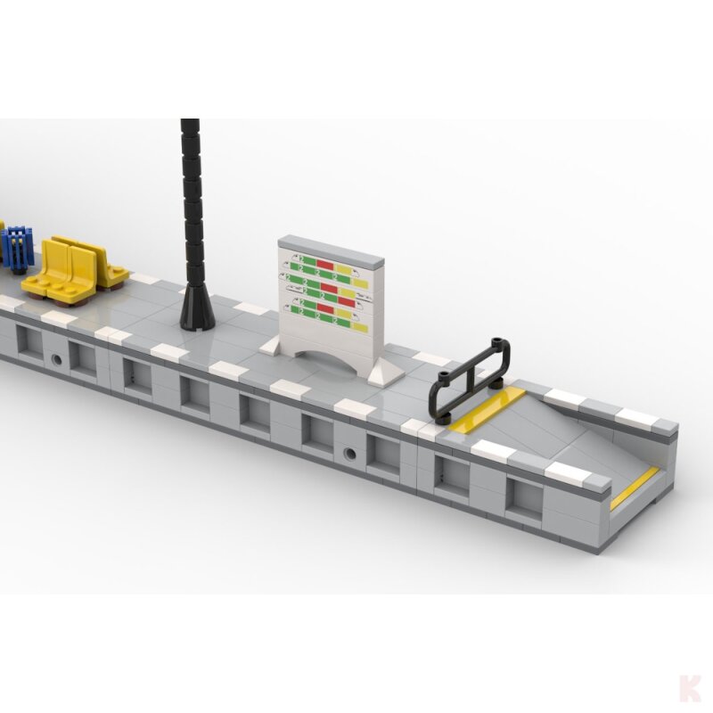 ST-99014 Eisenbahn Moderner Modularer Bahnsteig