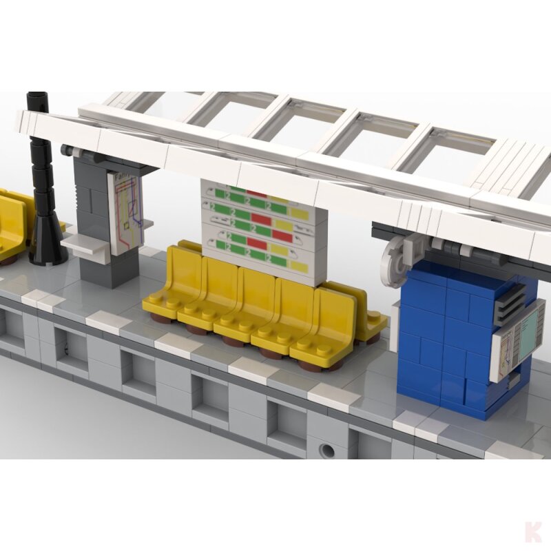 ST-99014 Eisenbahn Moderner Modularer Bahnsteig