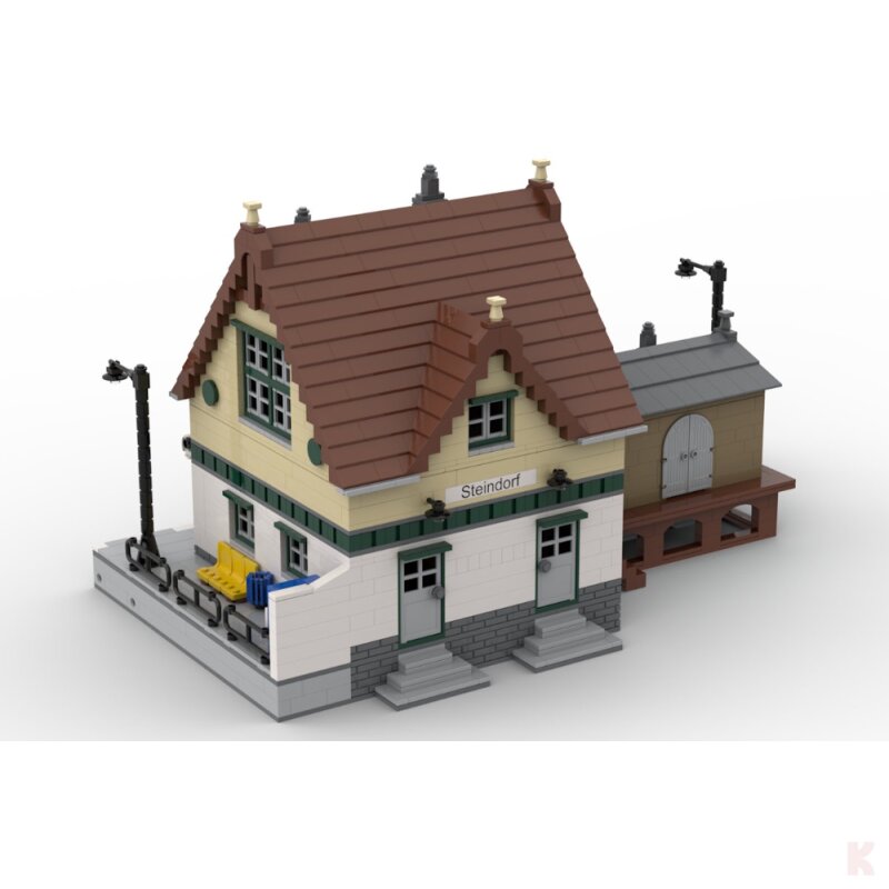 ST-99015 Eisenbahn Modularer Kleinstadt Bahnhof Steindorf