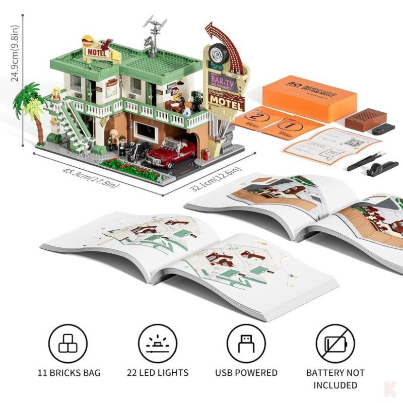 Funwhole F9054 City Motel mit LED Beleuchtung