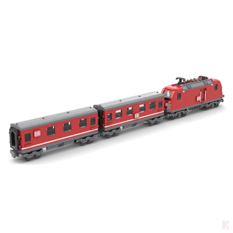 ST-97100 Rote Lokomotive "Deutsche Bahn AG" mit Speise- und Personenwagen