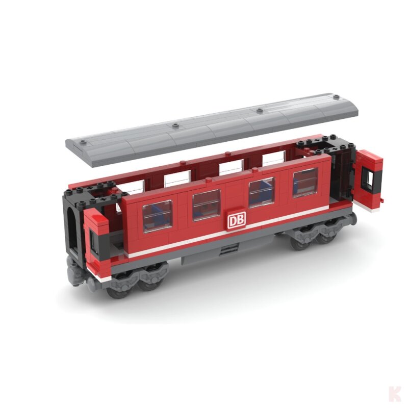 ST-97100 Rote Lokomotive "Deutsche Bahn AG" mit Speise- und Personenwagen
