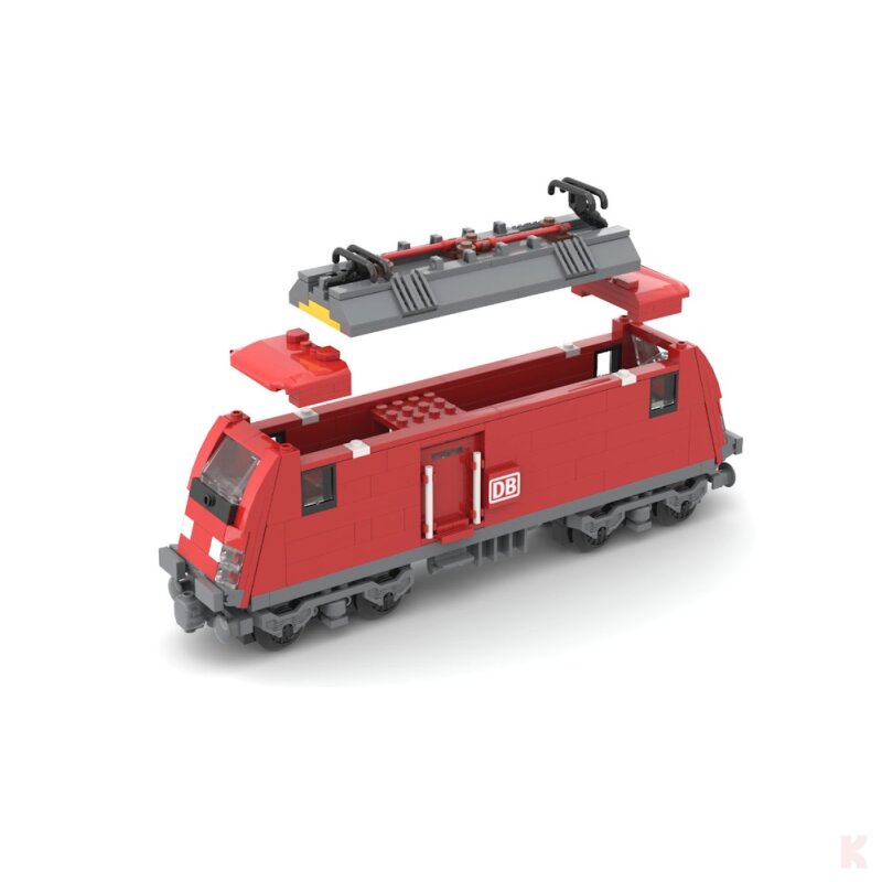 ST-97100 Rote Lokomotive "Deutsche Bahn AG" mit Speise- und Personenwagen