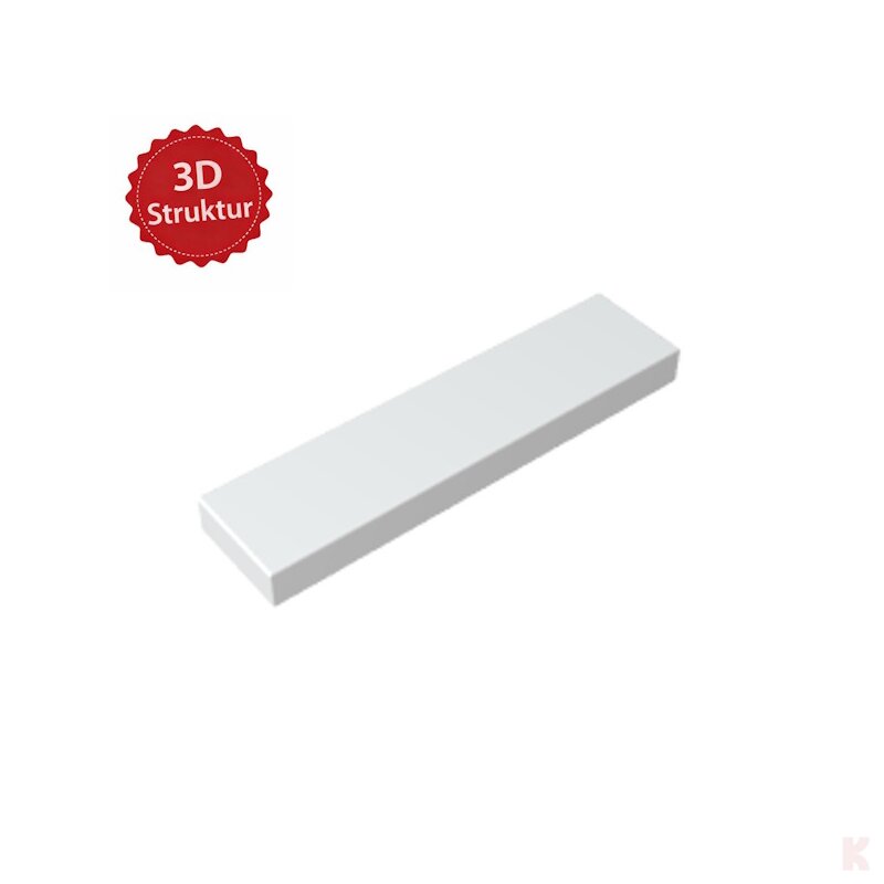 Klemos Fliese 1x4 – individuell bedruckte Klemmbaustein-Fliese mit 3D Struktur