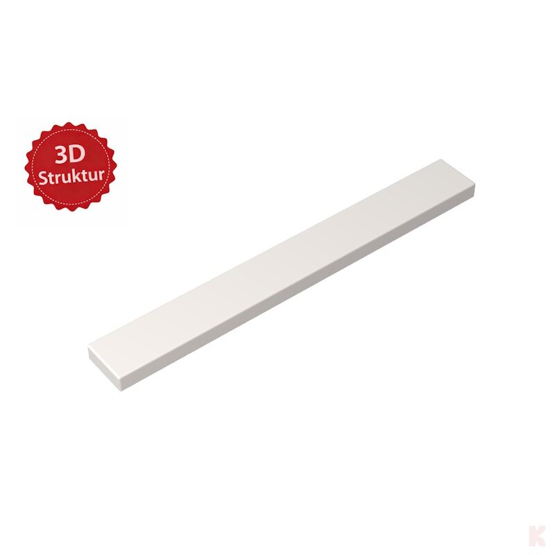 Klemos Fliese 1x8 – individuell bedruckte Klemmbaustein-Fliese mit 3D Struktur
