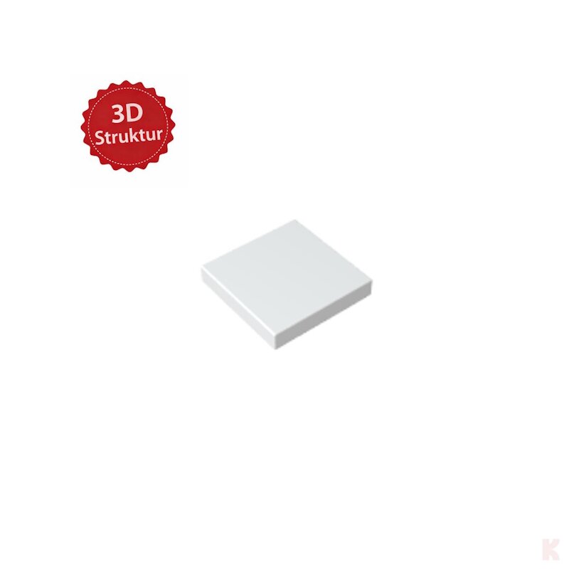 Klemos Fliese 2x2 – individuell bedruckte Klemmbaustein-Fliese mit 3D Struktur
