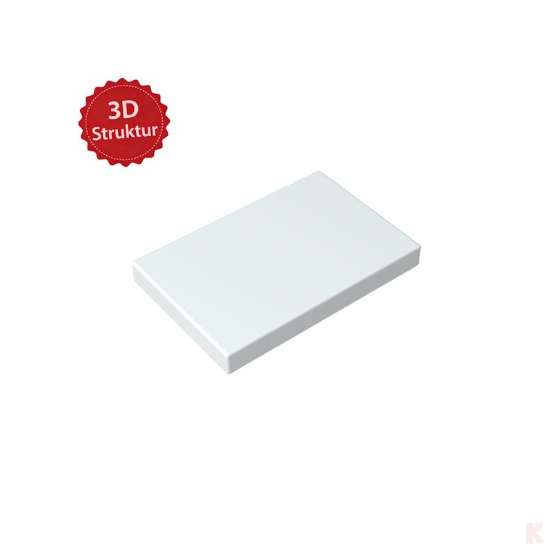 Klemos Fliese 2x3 – individuell bedruckte Klemmbaustein-Fliese mit 3D Struktur