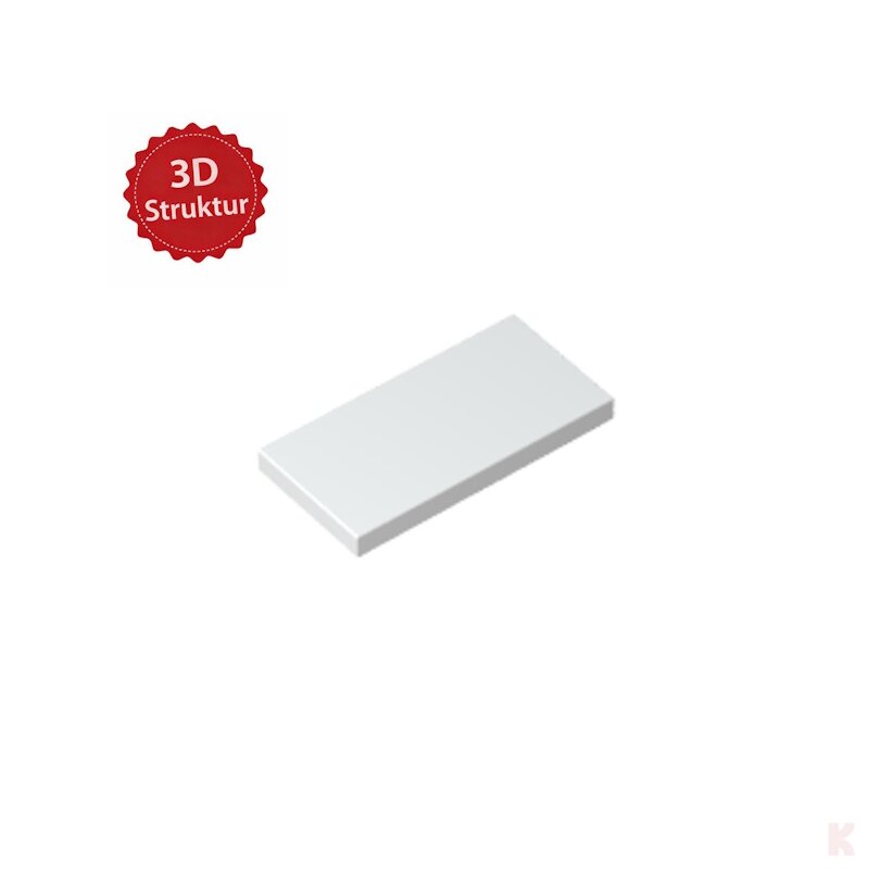Klemos Fliese 2x4 – individuell bedruckte Klemmbaustein-Fliese mit 3D Struktur