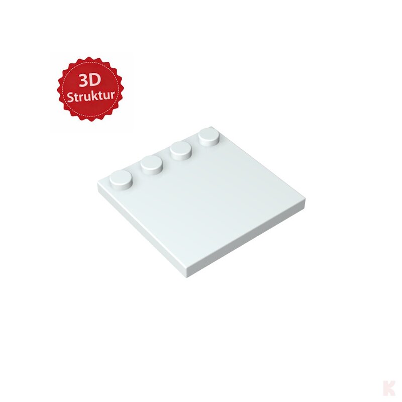 Klemos Fliese 4x4 mit Noppen – individuell bedruckte Klemmbaustein-Fliese mit 3D Struktur