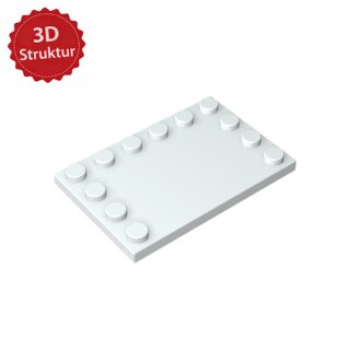 Klemos Fliese 4x6 mit Noppen – individuell bedruckte Klemmbaustein-Fliese mit 3D Struktur