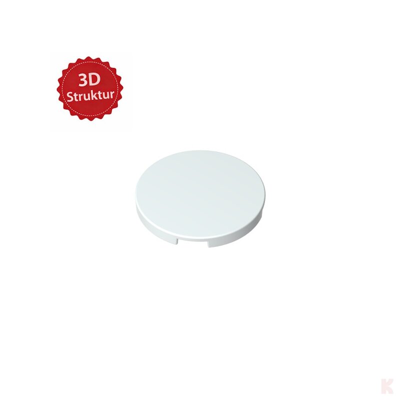 Klemos Fliese 3x3 Rund – individuell bedruckte Klemmbaustein-Fliese mit 3D Struktur