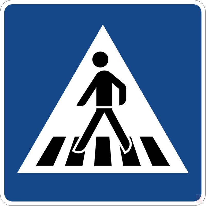 Klemos 2x2 – Verkehrszeichen Fußgängerüberweg 350-10