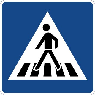 Klemos 2x2 – Verkehrszeichen Fußgängerüberweg 350-10