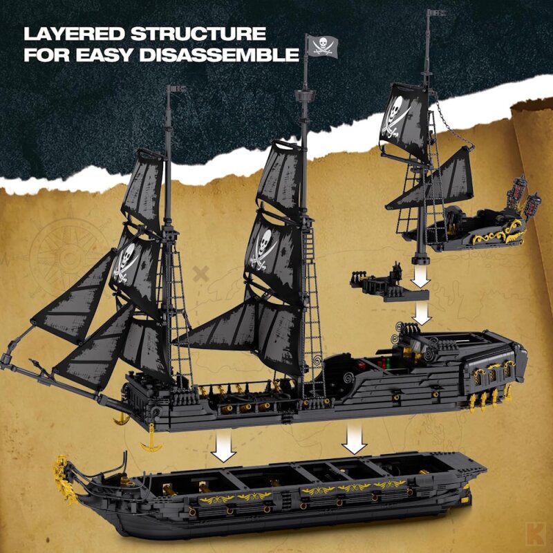 Reobrix 66036 Piratenschiff Black Pearl