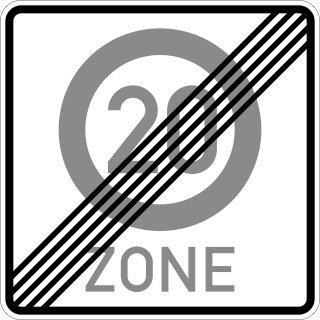 Klemos 2x2 – Verkehrszeichen 20 Zone Ende 274.2-20