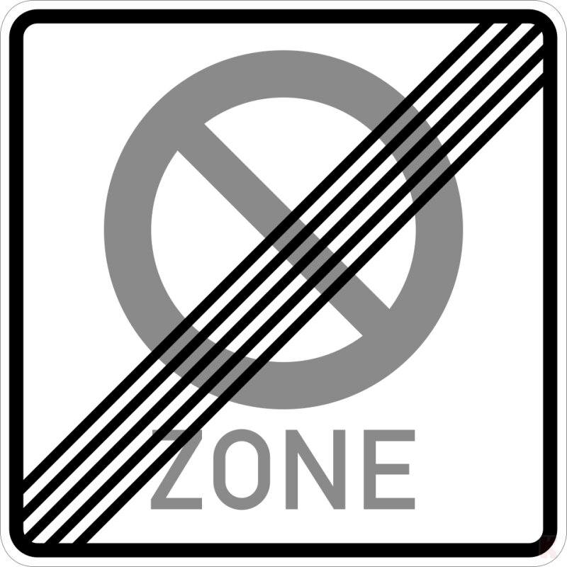 Klemos 2x2 – Verkehrszeichen Halteverbot Ende 290.2