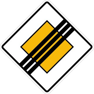 Klemos 2x2 – Verkehrszeichen Vorfahrtsstraße Ende 307