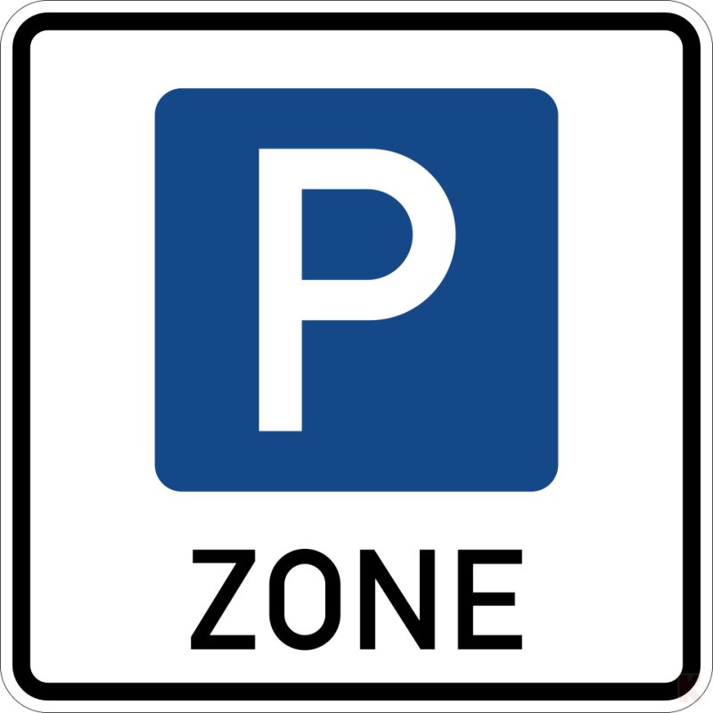 Klemos 2x2 – Verkehrszeichen Parken Zone 314.1